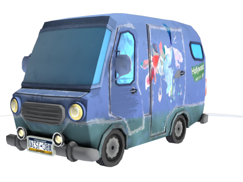 3D Carton minibus model