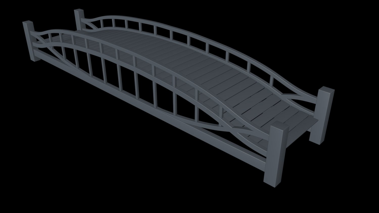 Einfache Brjcke Simple bridge 3D model