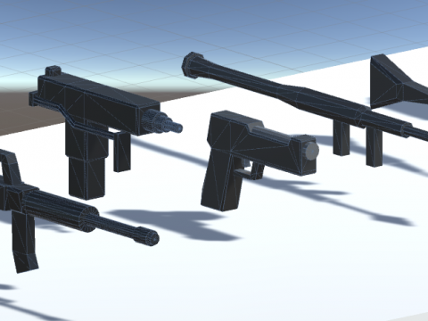 Low-Poly 19 Weapons Pack VR Guns