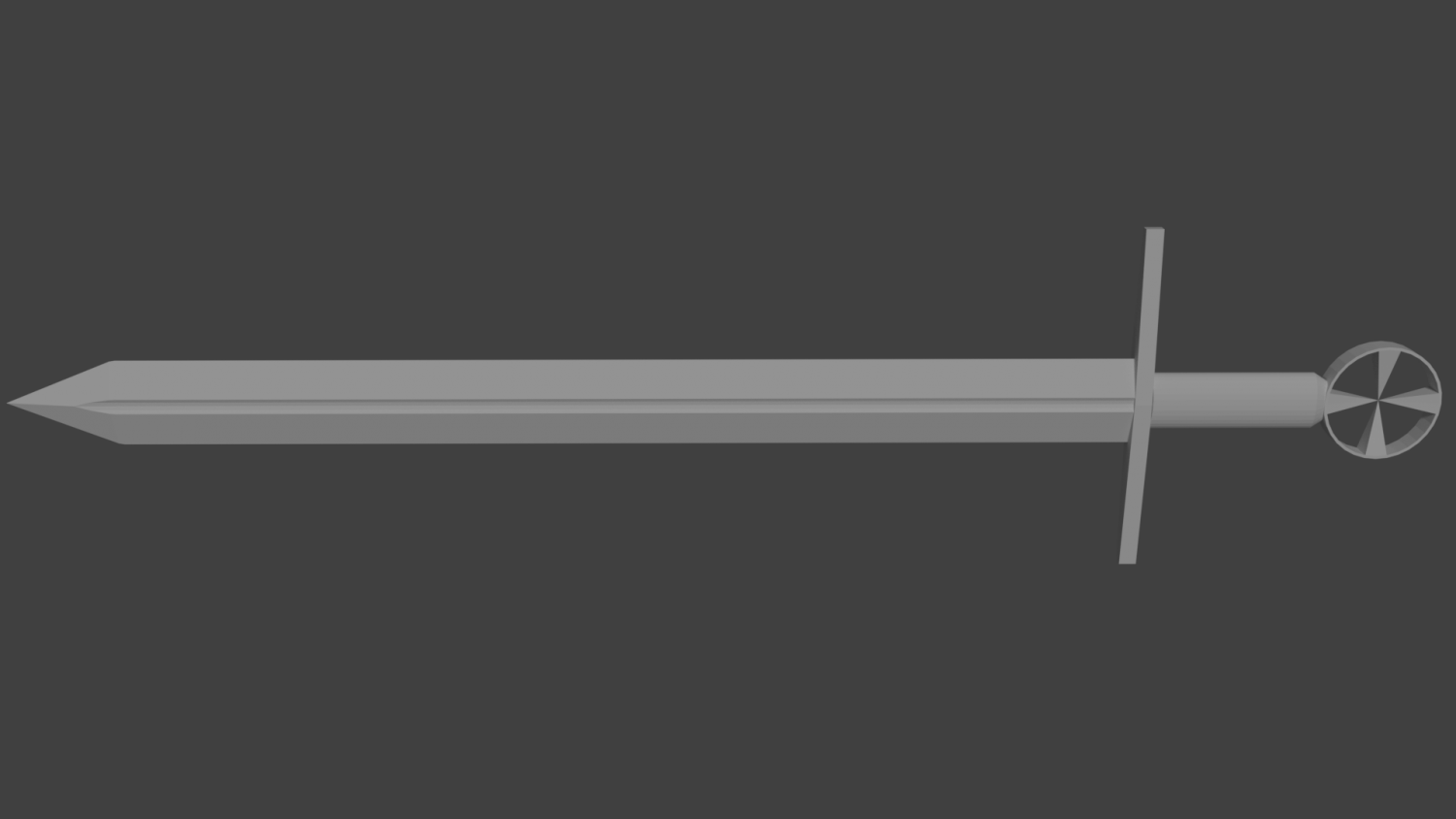 Low-Poly Medieval Sword 3D model
