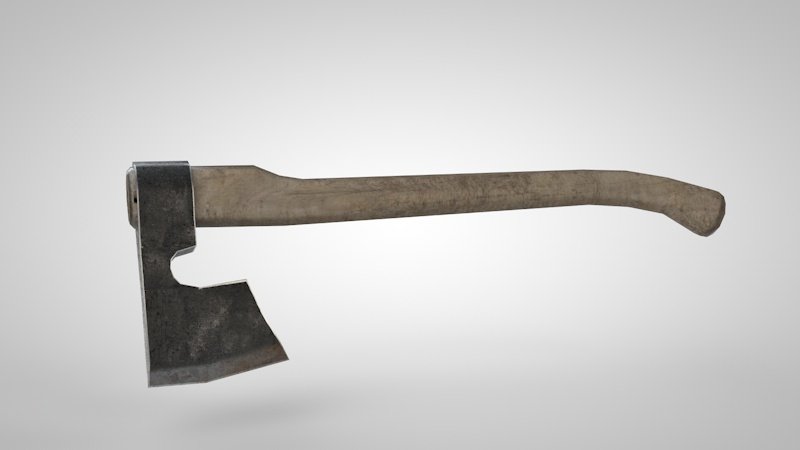 3D Low-poly Axe model