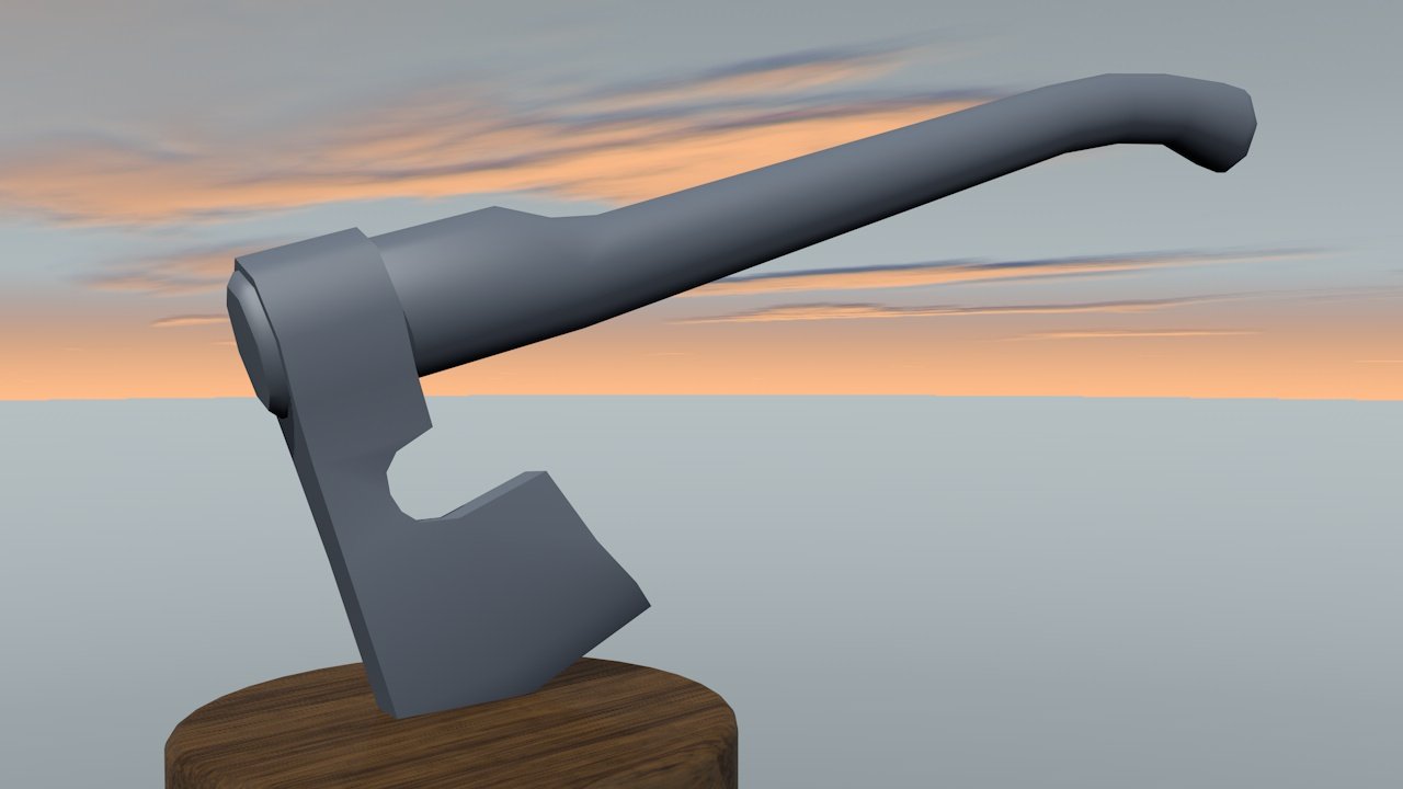 Low-poly Axe