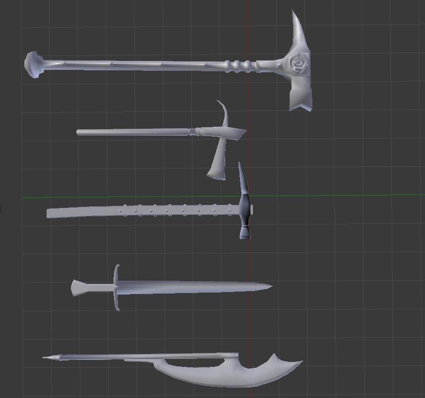 Medival weapons set 3D model