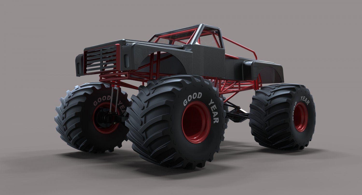 3D Monster truck model