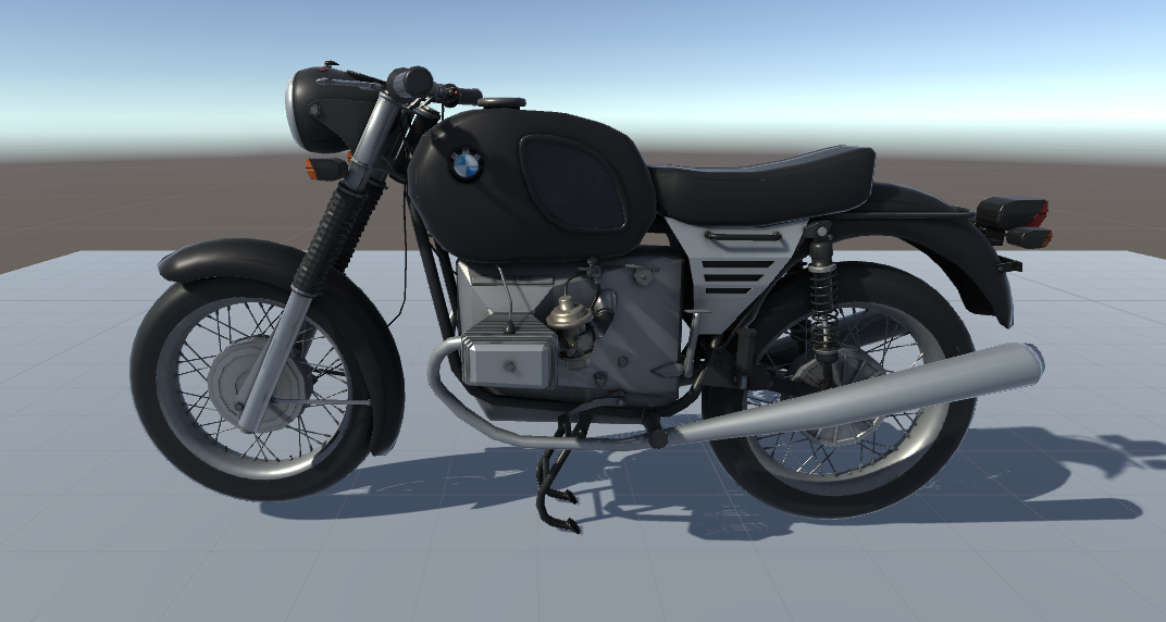 3D Motorcycle BMW 75 model