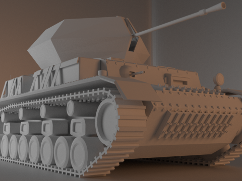 Ostwind Flakpanzer 3D model
