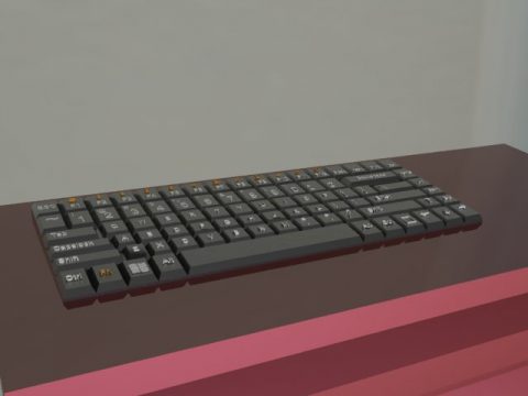 PC Keyboard 3D model