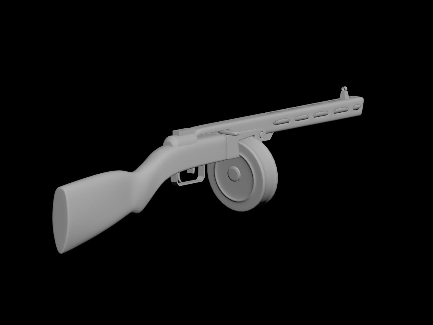 PPSh machine gun 3D model