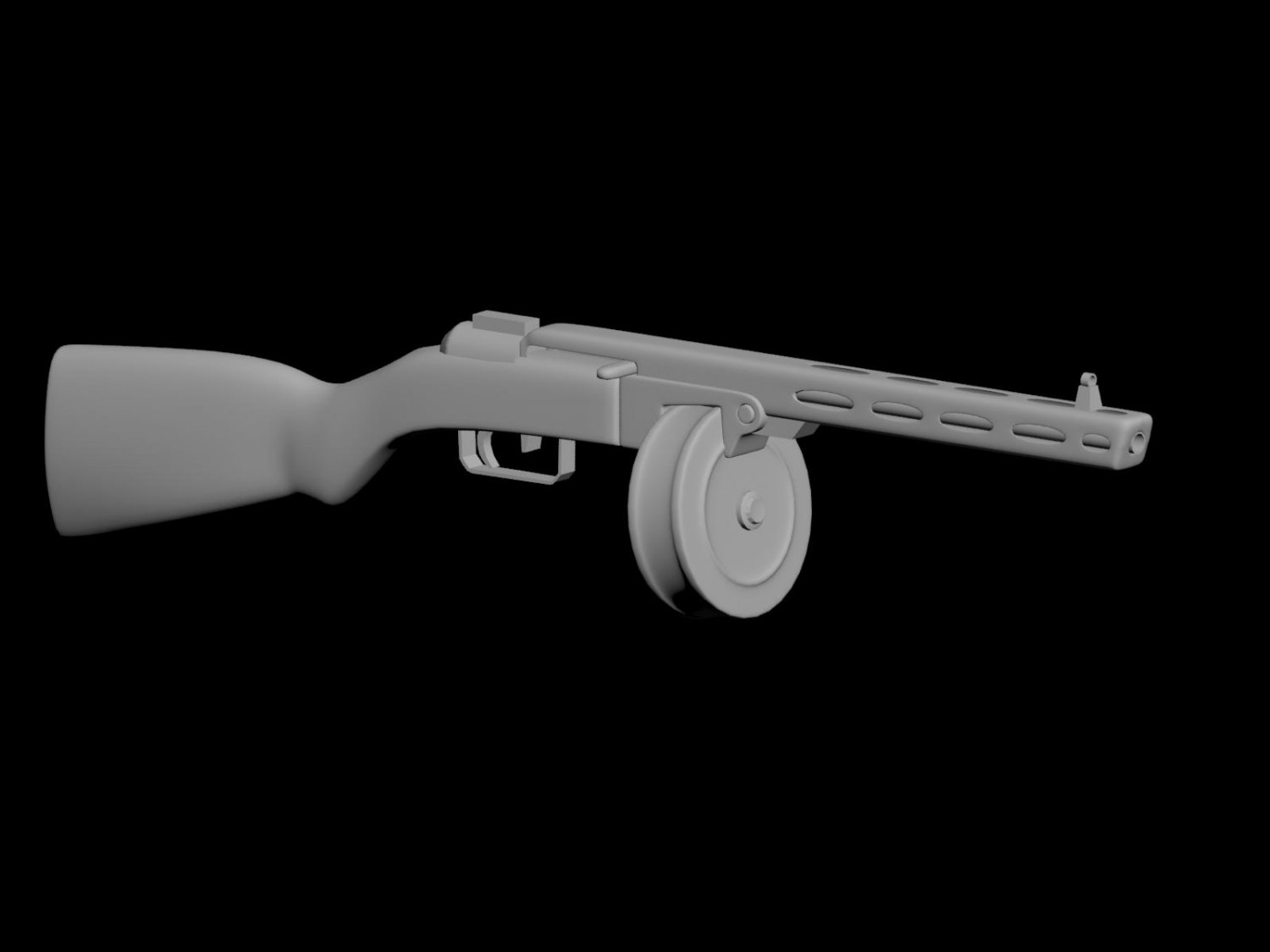 3D PPSh machine gun model