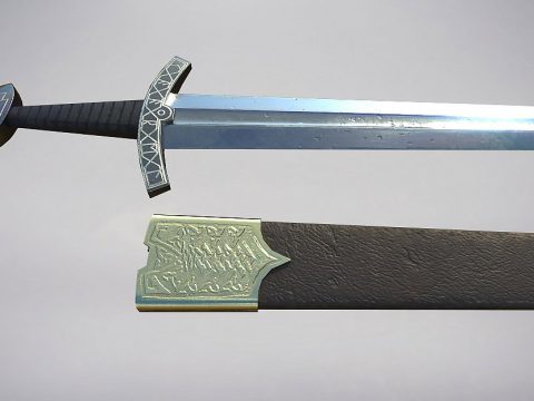 Slavian Sword Lowpoly 3D model
