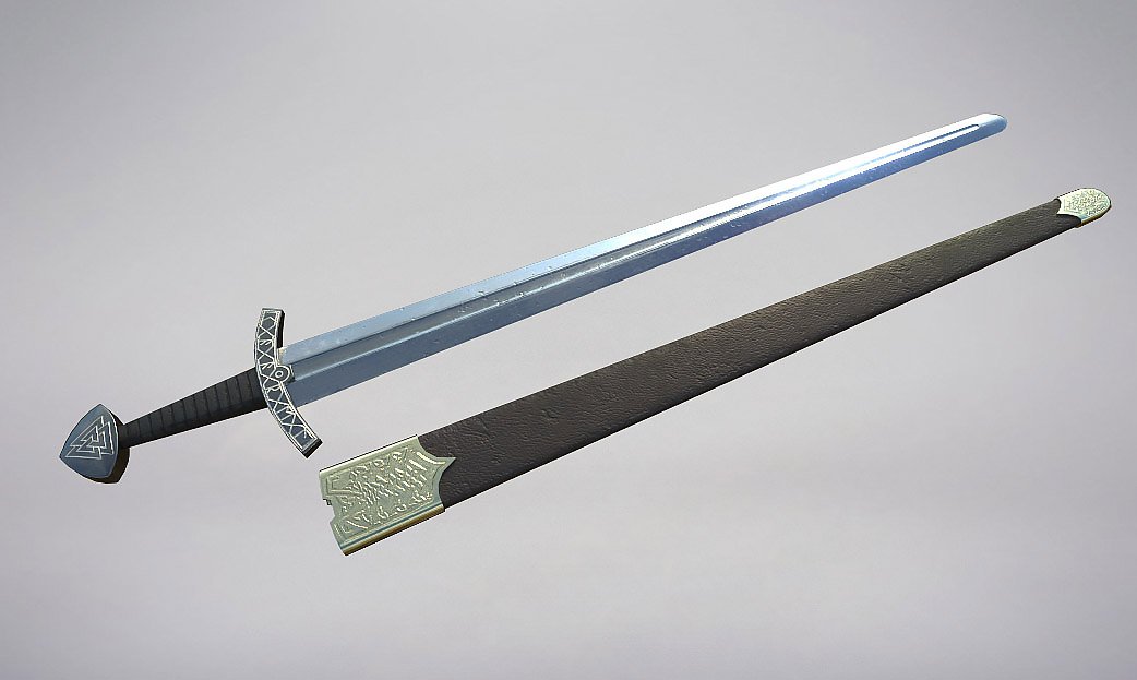 3D Slavian Sword Lowpoly model
