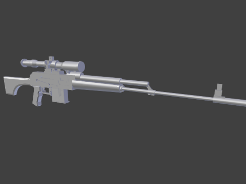 Sniper long 3D model