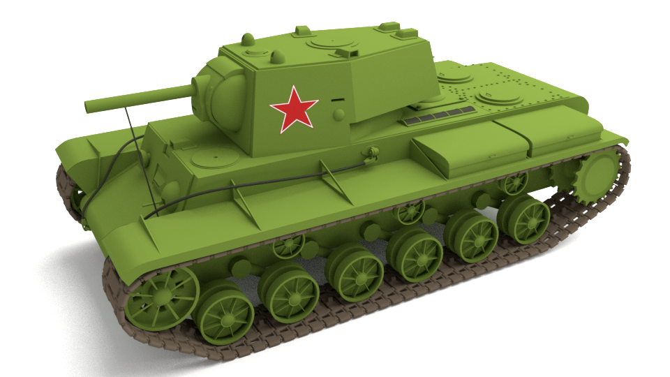 Soviet tank KV-1 model 1942 3D model