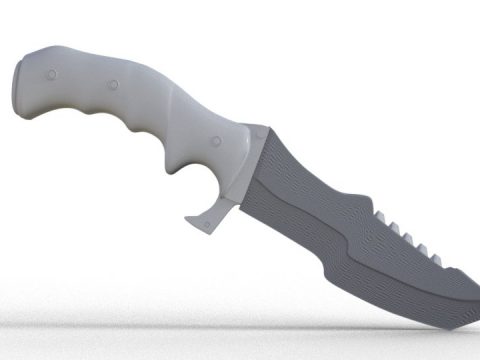 Survival Knife detailed 3D model