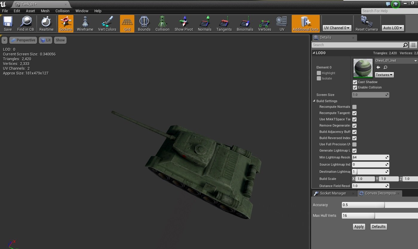 3D Tank Low Poly model