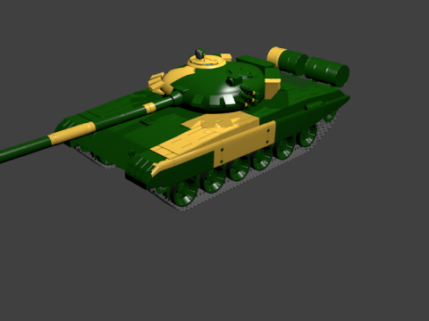 3D Tank T-72 model