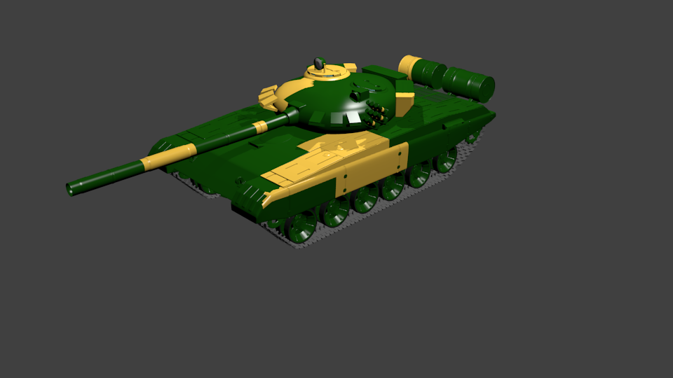 3D Tank T-72 model
