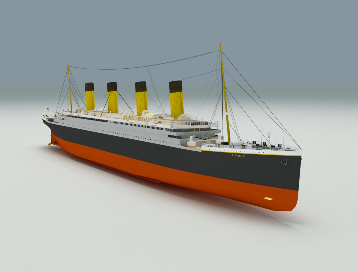 3D Titanic low poly model