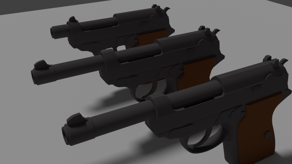 3D Walther P38 model