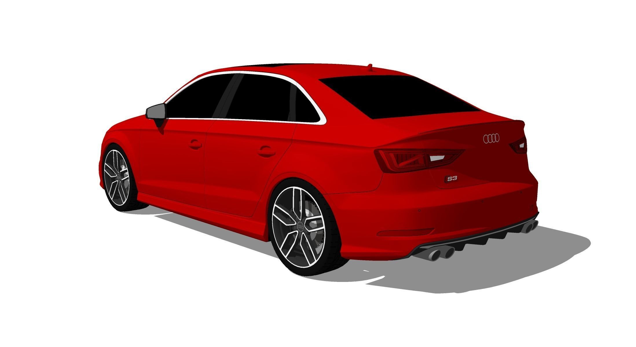3D 2015 Audi S3 Sedan model