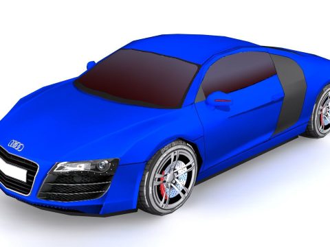 Audi R8 Low Poly 3D model