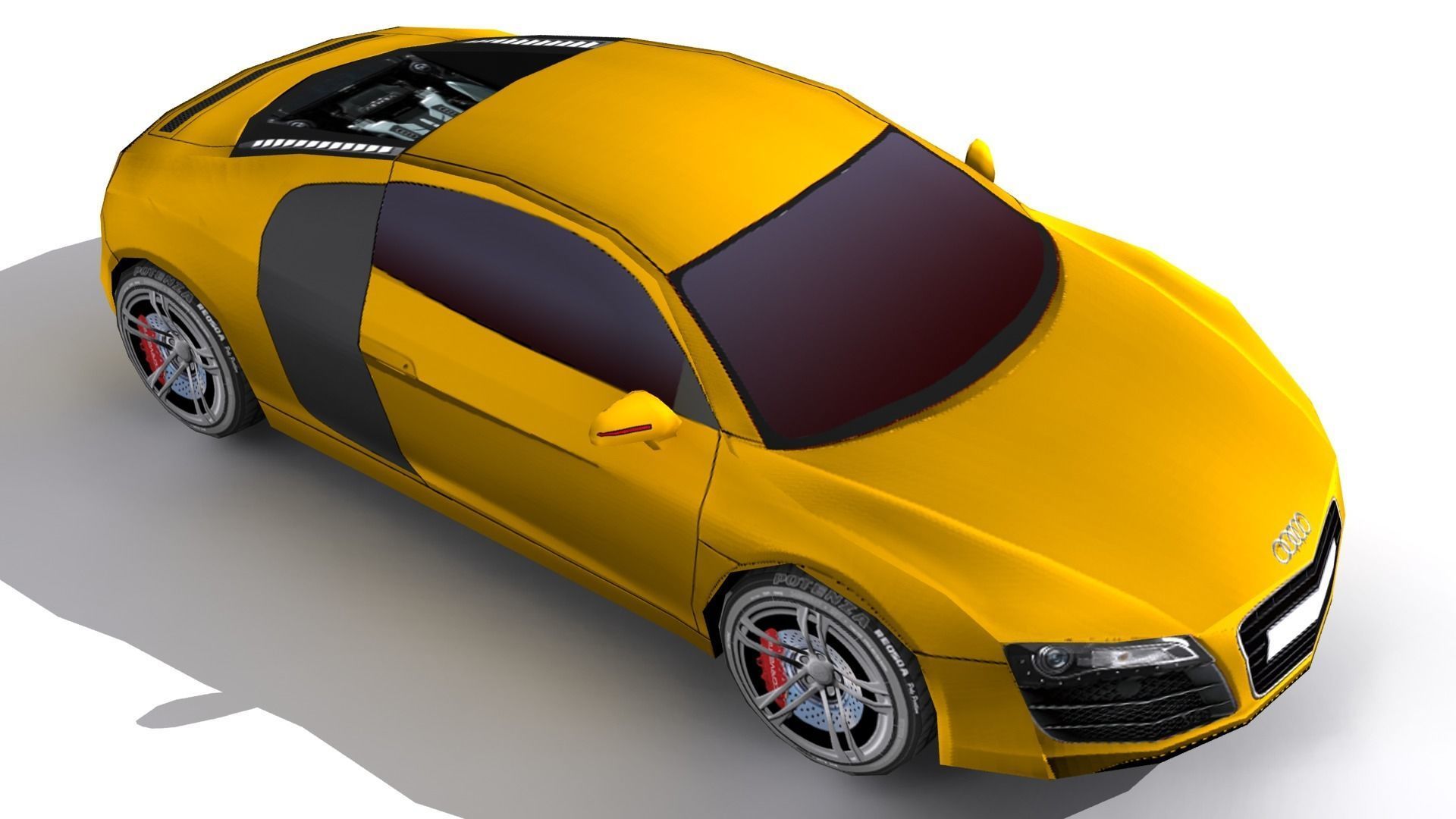 3D Audi R8 Low Poly model