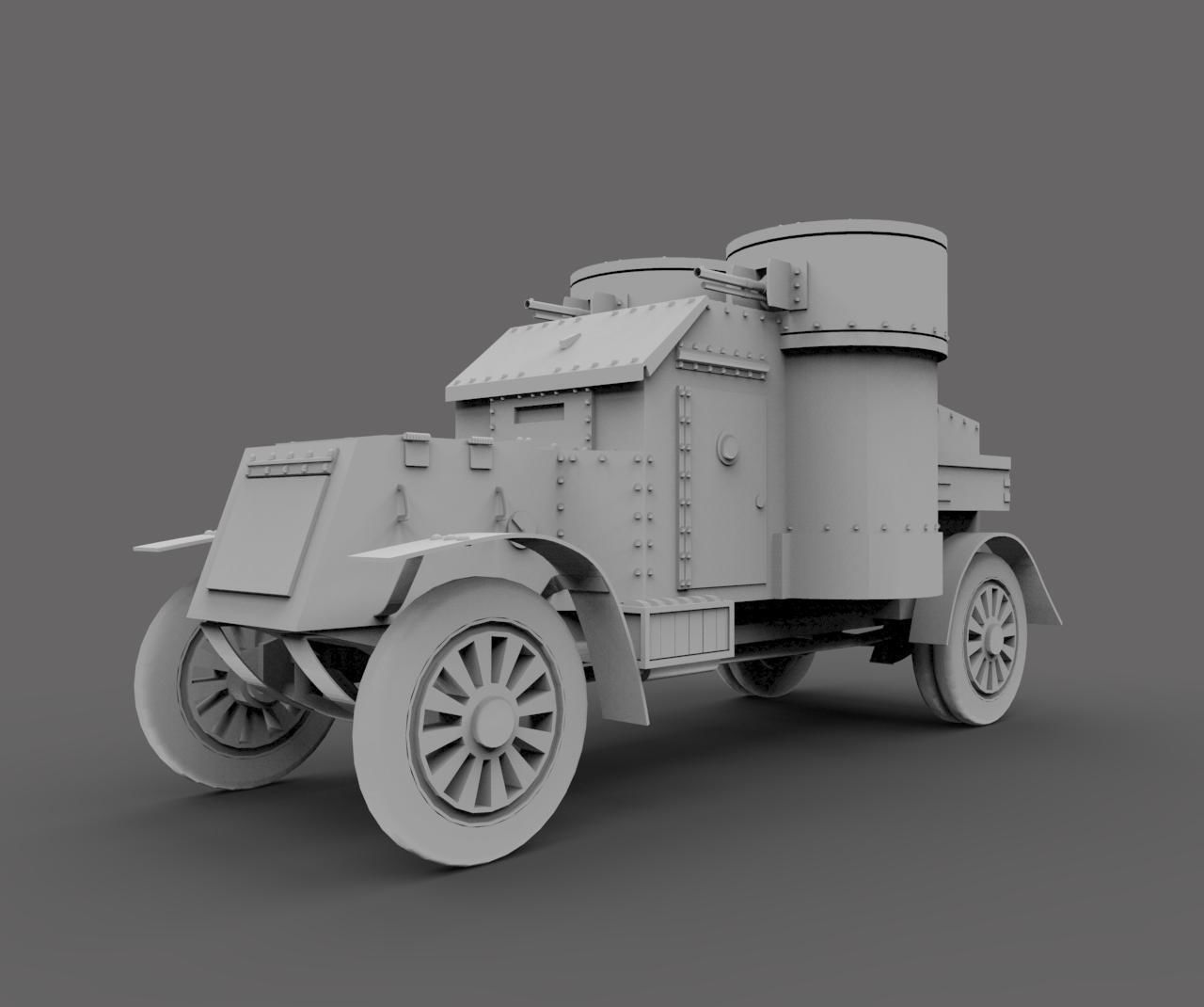 Austin armored car 3D model