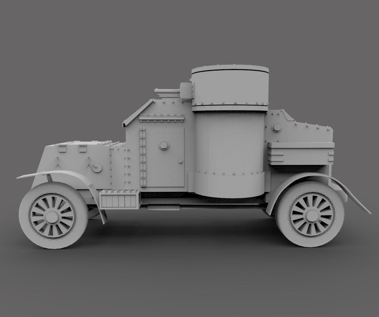 3D Austin armored car model