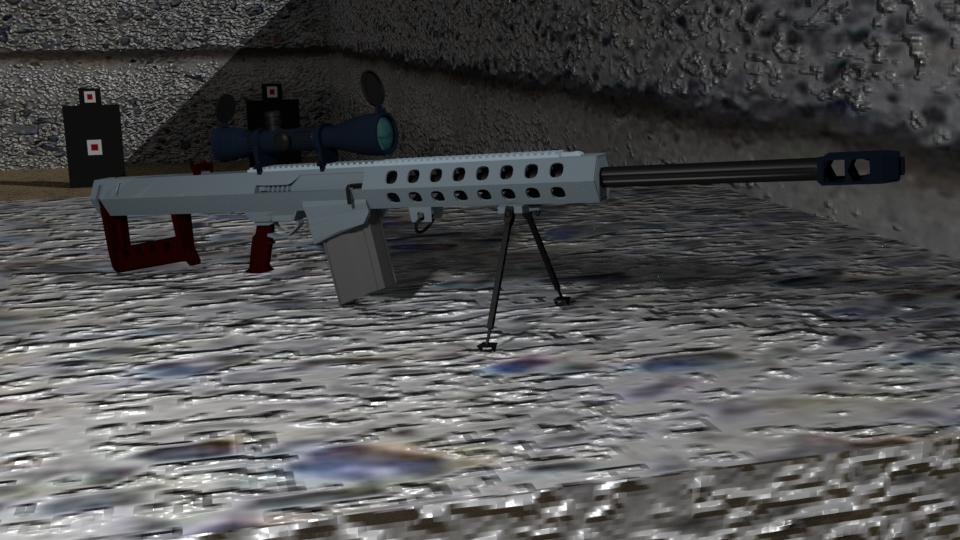 3D Barrett m82 sniper rifle model