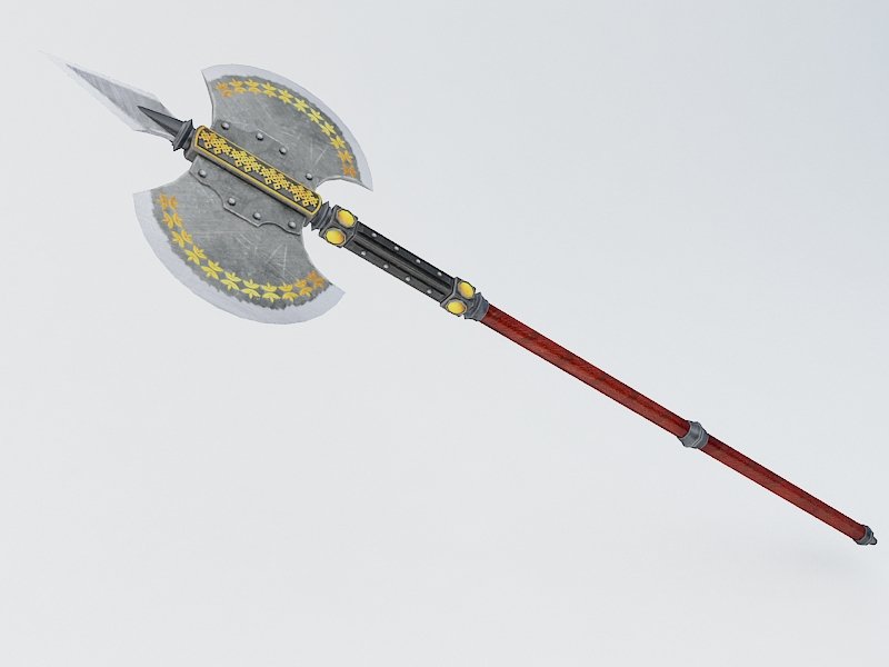 3D Battle Axe model