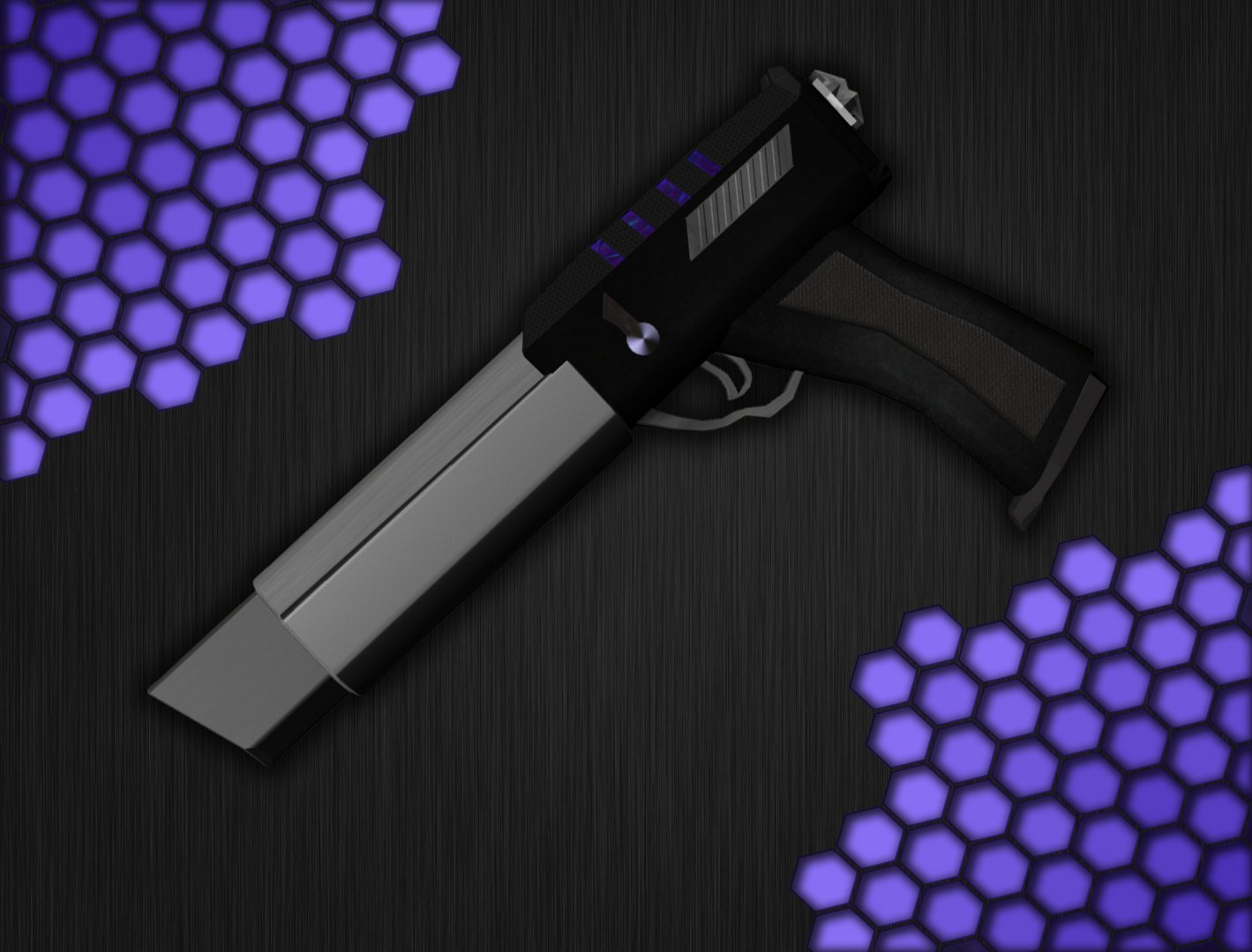 Black Plasma Gun 3D model