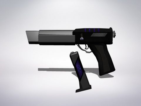 3D Black Plasma Gun model