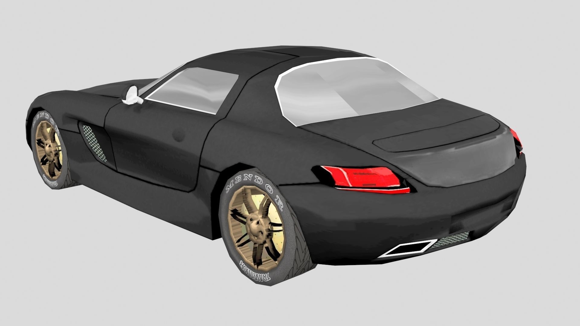 Black Sports Coupe 3D model