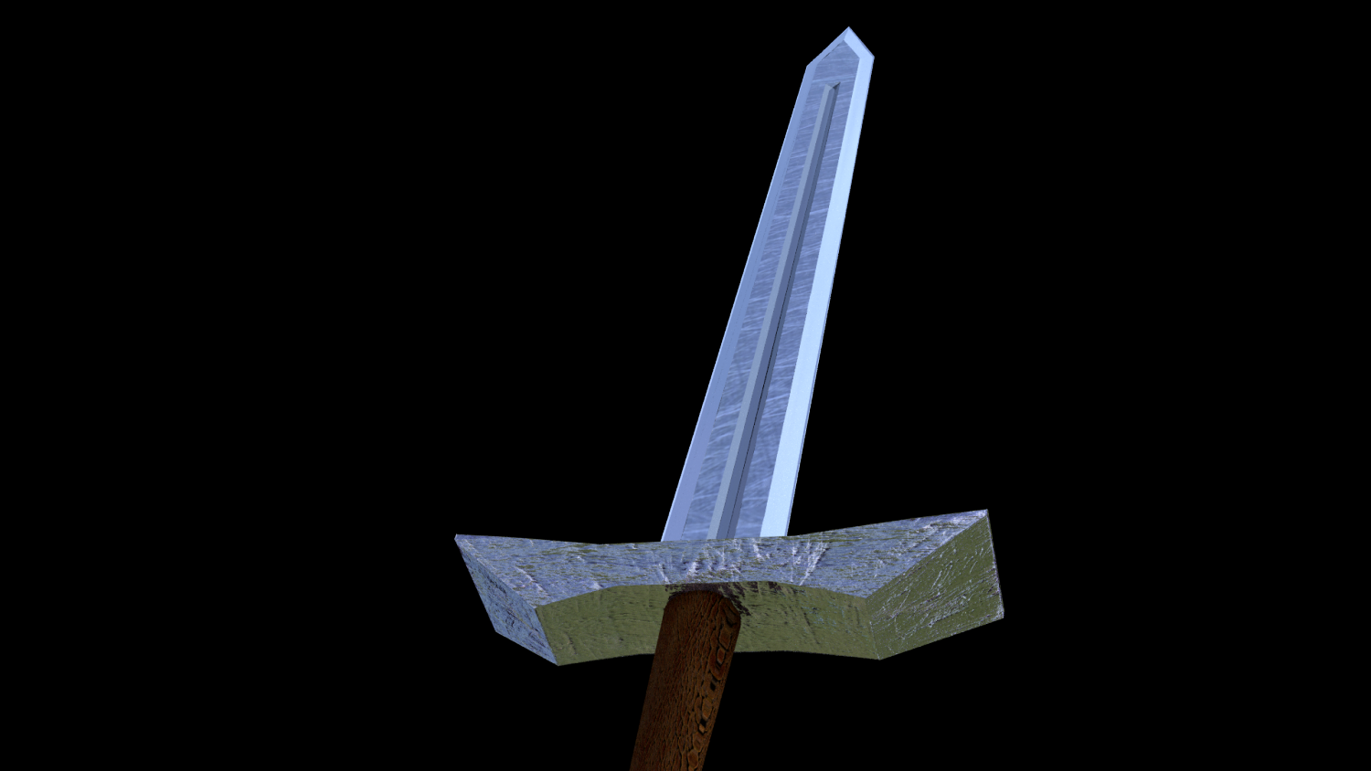 3D Blue Diamond Sword model