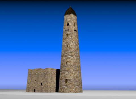 Chechen-Vainakh early medieval battle tower 3D model