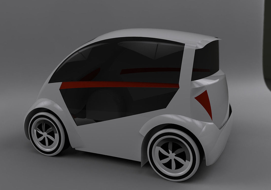 3D Electric car urban model