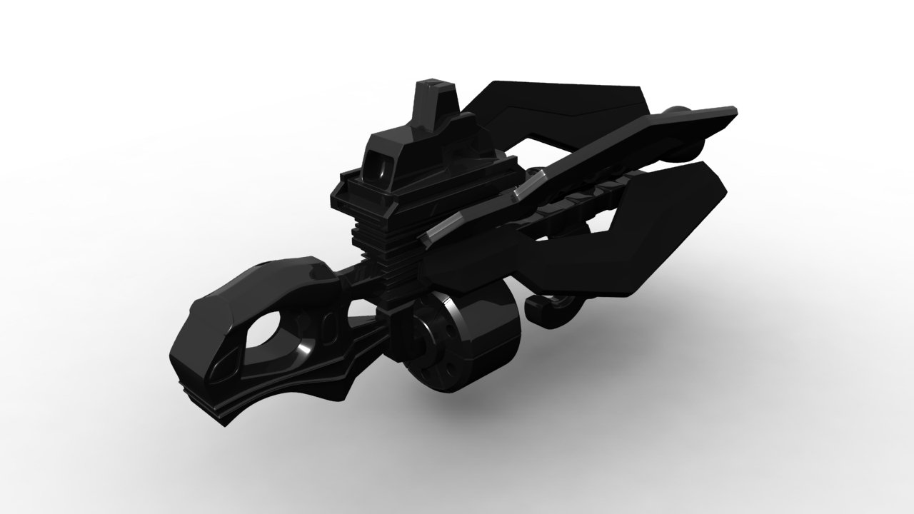 3D Futurist gun prototipe model