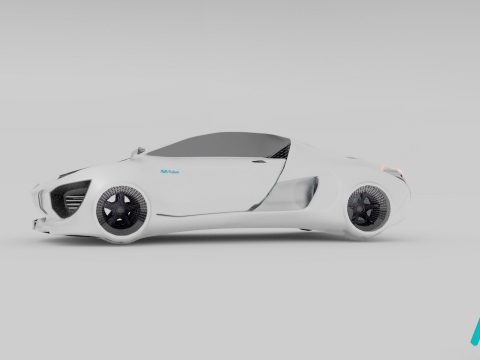 Futuristic Car AVA Concept 3D model