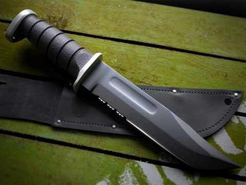 KA BAR USMC combat knife black 3D model