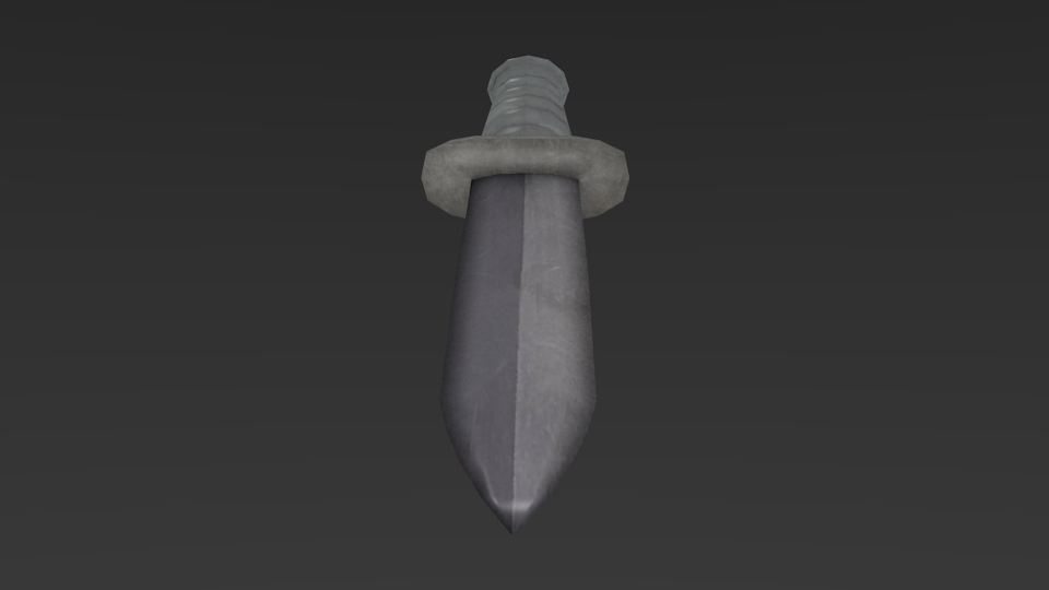 3D Knife Low Poly model