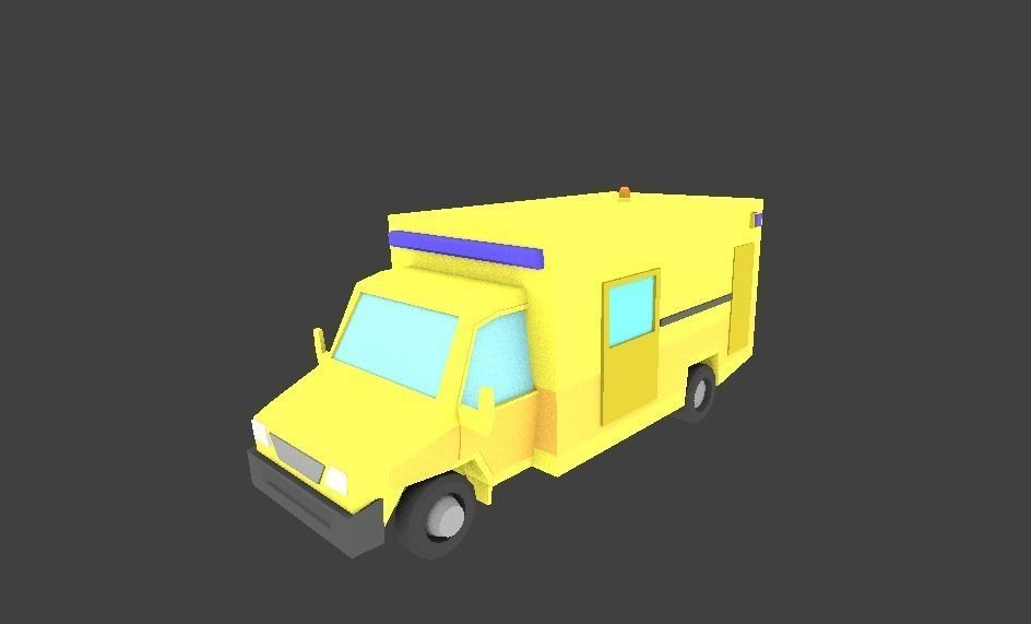 Low Poly Ambulance 3D model