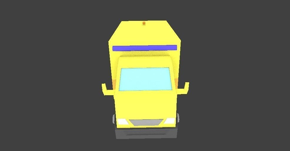 3D Low Poly Ambulance model
