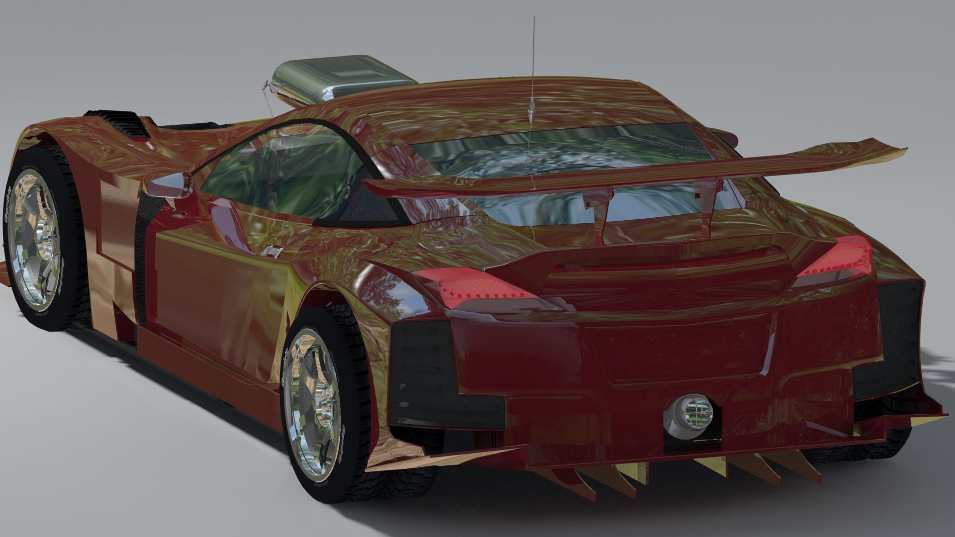 3D Low Poly Race Car model