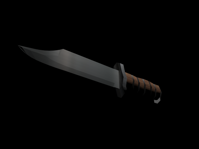Low poly Knife 3D model