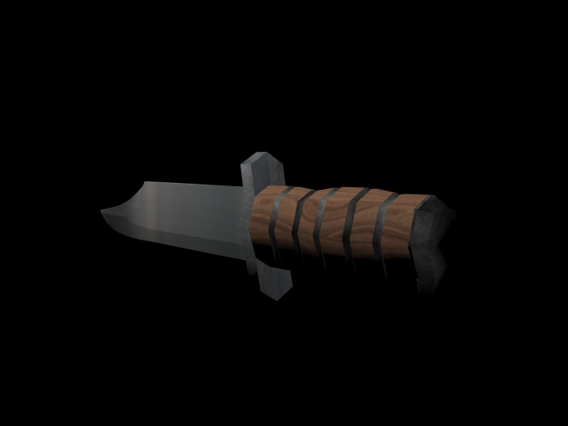 3D Low poly Knife model