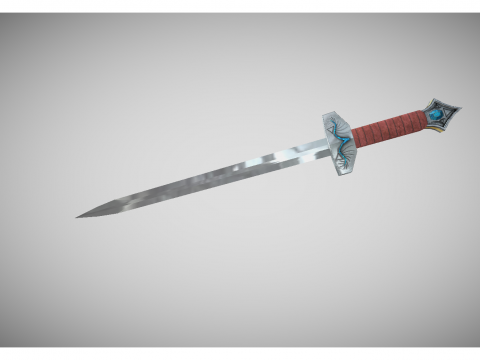 Low poly sword 3D model