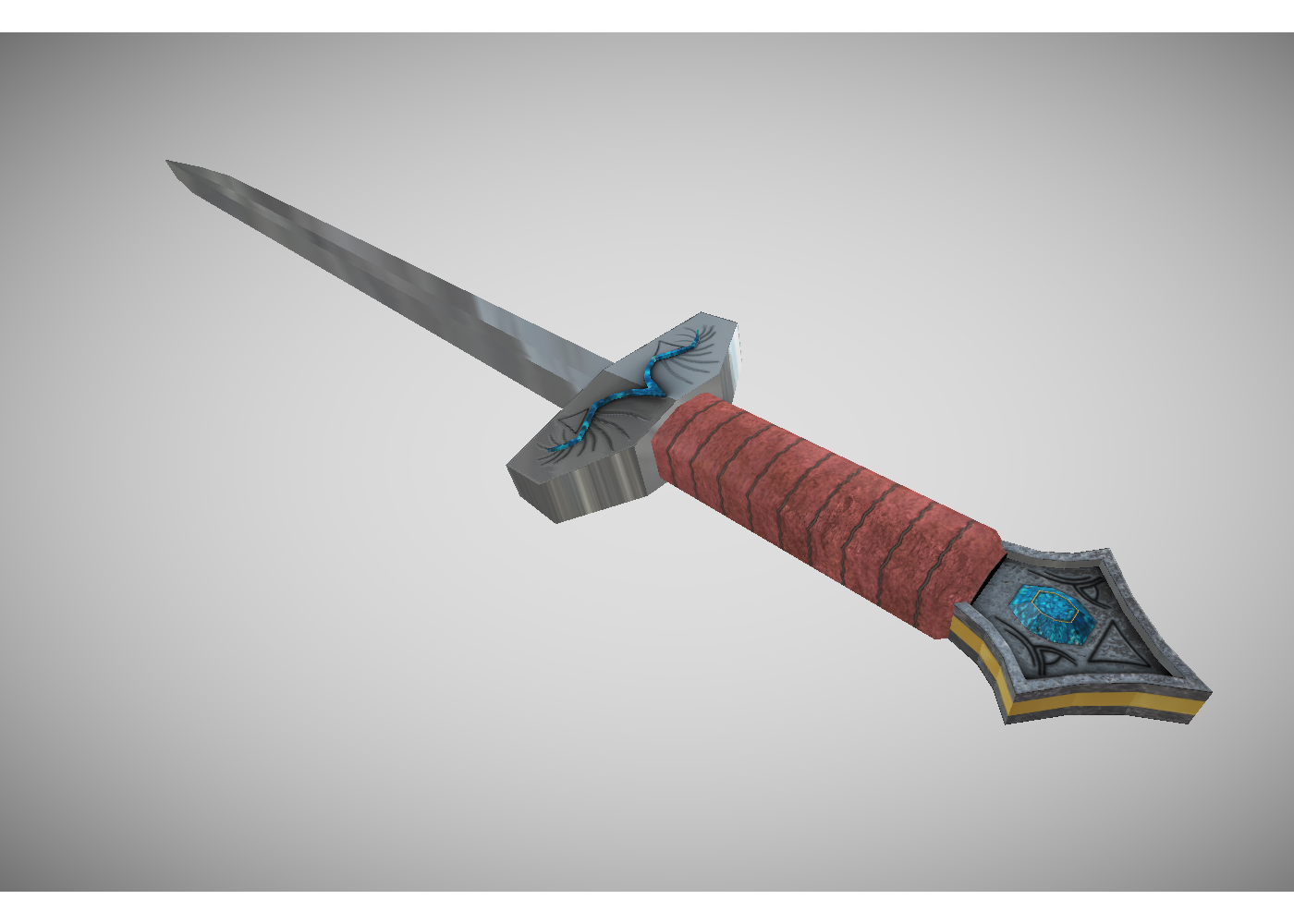 3D Low poly sword model