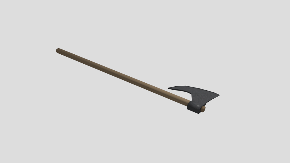 Lowpoly two-handed axe