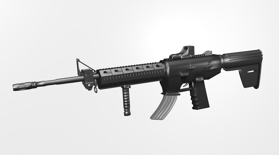 3D M4 Assault Rifle model