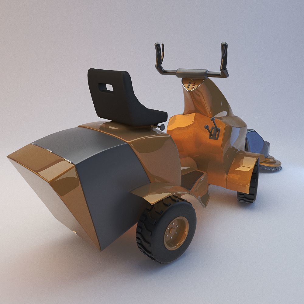 Multifunctional auto for cleaning streets 3D model